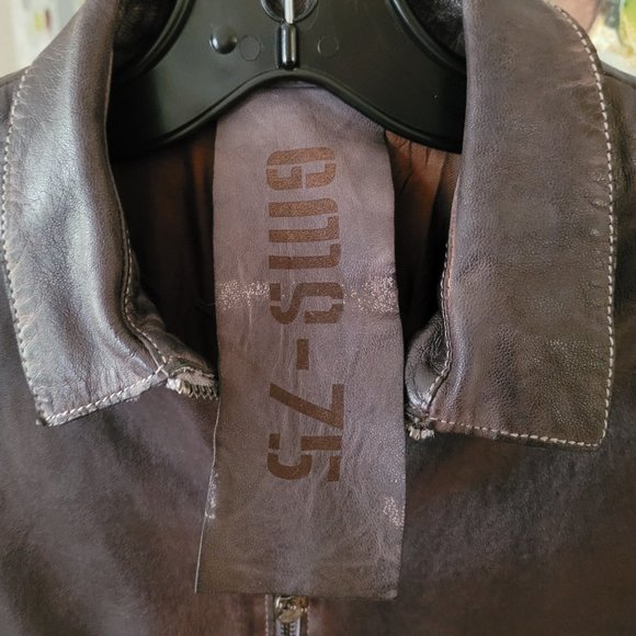 GMS-75 Italian Brown Leather Jacket US M - Picture 2 of 14